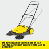 Kärcher Veegmachine S 3 Twin 2-in-1, werkbreedte: 650 mm, tot 1.800 m²/h oppervlak, vuilcontainer: 16 l, gewicht: 9,7 kg, 2 zijbezems voor droog vuil, 2 zijbezems voor vochtig vuil