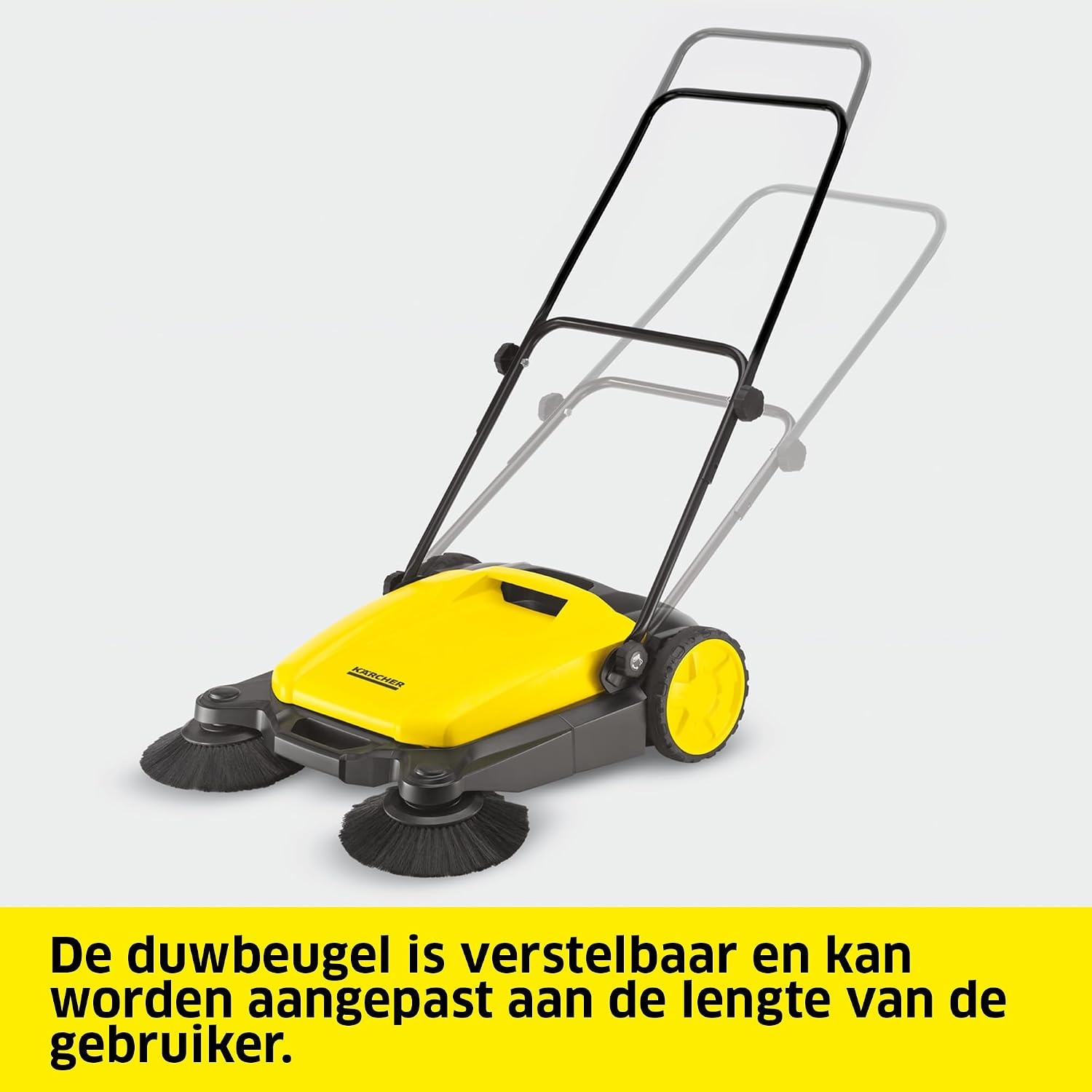 Kärcher Veegmachine S 3 Twin 2-in-1, werkbreedte: 650 mm, tot 1.800 m²/h oppervlak, vuilcontainer: 16 l, gewicht: 9,7 kg, 2 zijbezems voor droog vuil, 2 zijbezems voor vochtig vuil