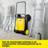 Kärcher Veegmachine S 3 Twin 2-in-1, werkbreedte: 650 mm, tot 1.800 m²/h oppervlak, vuilcontainer: 16 l, gewicht: 9,7 kg, 2 zijbezems voor droog vuil, 2 zijbezems voor vochtig vuil