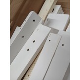 vidaXL Bedframe met hoofdeinde Wit 140 x 190 cm Massief grenenhout