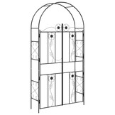 vidaXL Tuin Boog Zwart 115 x 37 x 226 cm Staal