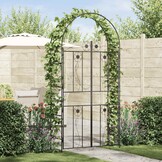 vidaXL Tuin Boog Zwart 115 x 37 x 226 cm Staal