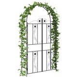 vidaXL Tuin Boog Zwart 115 x 37 x 226 cm Staal