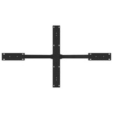 vidaXL Eettafelpoot spider vorm 120x68x(72-73) cm staal zwart