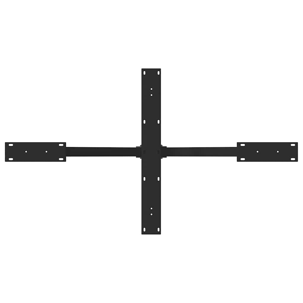 vidaXL Eettafelpoot spider vorm 120x68x(72-73) cm staal zwart