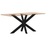 vidaXL Eettafelpoot spider vorm 120x68x(72-73) cm staal zwart