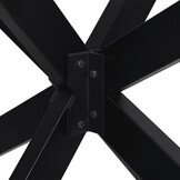 vidaXL Eettafelpoot spider vorm 120x68x(72-73) cm staal zwart