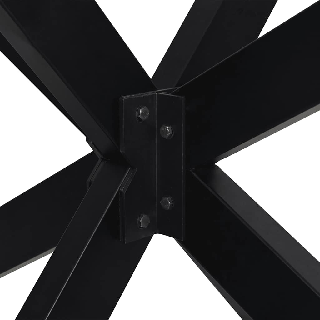 vidaXL Eettafelpoot spider vorm 120x68x(72-73) cm staal zwart