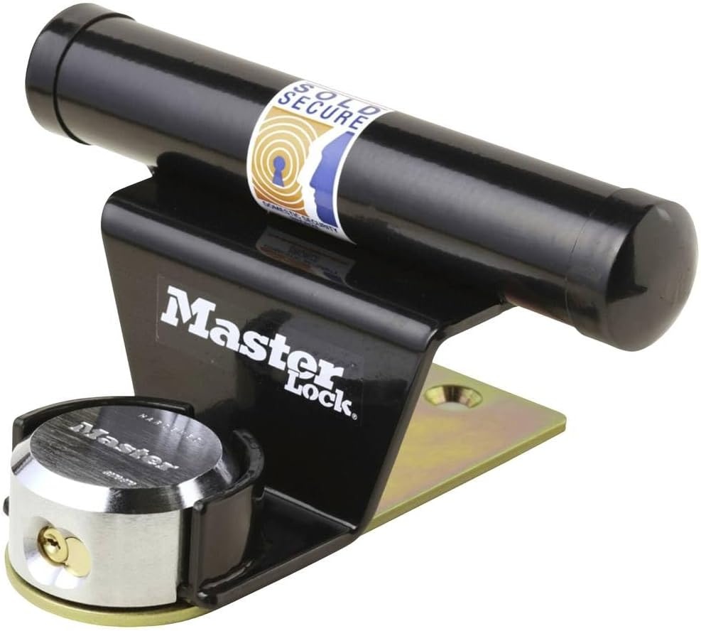 Master Lock Heavy Duty-slot voor garagedeur [Gecertificeerd Sold Secure + Secured by Design] [Universele pasvorm] [Sleutelslot] 1488EURDAT - Beveilig alle soorten garagedeuren met de Garagebeschermer