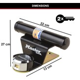 Master Lock Heavy Duty-slot voor garagedeur [Gecertificeerd Sold Secure + Secured by Design] [Universele pasvorm] [Sleutelslot] 1488EURDAT - Beveilig alle soorten garagedeuren met de Garagebeschermer