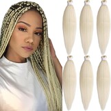 Vlechthaar Voorgerekt Kanekalon Synthetisch Haar 76 cm Kleur 4# Chocoladebruin 6 Pakken Jeukvrij Yaki Textuur Warmwater Instelling