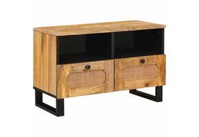TV-kast Bruin 70cm Massief Mango Hout - 54% Korting