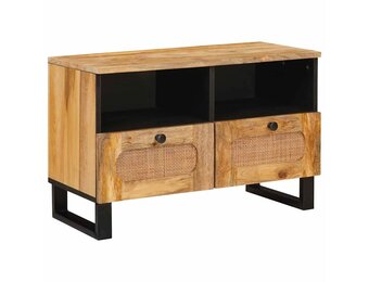 vidaXL TV-kast met lade Bruin 70 x 33 x 46 cm Massief Mango Hout
