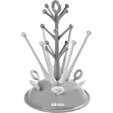 BÉABA, Flessenafdruipboom, grote capaciteit, 6 flessen en accessoires, afneembare wateropvangbak, praktisch, slim design, grijs