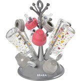 BÉABA, Flessenafdruipboom, grote capaciteit, 6 flessen en accessoires, afneembare wateropvangbak, praktisch, slim design, grijs