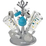 BÉABA, Flessenafdruipboom, grote capaciteit, 6 flessen en accessoires, afneembare wateropvangbak, praktisch, slim design, grijs