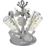 BÉABA, Flessenafdruipboom, grote capaciteit, 6 flessen en accessoires, afneembare wateropvangbak, praktisch, slim design, grijs