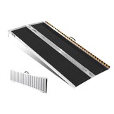 VEVOR Portable Wheelchair Ramp, 183 cm, 363 kg Capacity, Anti-Slip Aluminum Folding Triple Ramp, Folding Mobility Scooter, Ramp Wheelchair, Ramp for Steps, Stairs,