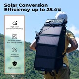 BigBlue 28W Solar Charger Opvouwbaar met Digitale Ammeter, Outdoor Zonne-energie Oplader Met Zonnepanelen Dubbele USB-poorten (5V/4A Algemeen) voor iPhone iPad Samsung Galaxy LG mobiele - Maat 28W
