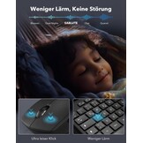 Wireless Keyboard and Mouse Combo, Full-Size Ergonomic Keyboard with Wrist Rest, Phone Holder, Sleep Mode, Silent 2.4GHz Cordless Set for Computer, Laptop, PC, Mac, Windows (Black) (Deep Black)