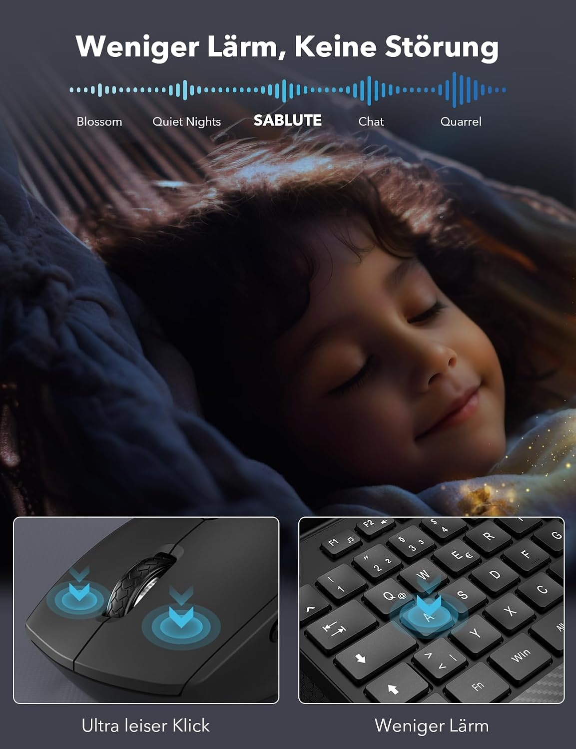 Wireless Keyboard and Mouse Combo, Full-Size Ergonomic Keyboard with Wrist Rest, Phone Holder, Sleep Mode, Silent 2.4GHz Cordless Set for Computer, Laptop, PC, Mac, Windows (Black) (Deep Black)