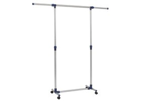Verstelbaar Kledingrek RVS - 165x44x150 cm - 34% Korting