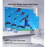 Magcubic HY300F Mini-beamerprojector, 4K ondersteuning, 360° voetbalmotief, kleine thuisbioscoop, outdoor, wifi 6, bluetooth 5.4, autokeystone, draagbare projector, korte afstand voor mobiele