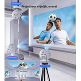 Magcubic HY300F Mini-beamerprojector, 4K ondersteuning, 360° voetbalmotief, kleine thuisbioscoop, outdoor, wifi 6, bluetooth 5.4, autokeystone, draagbare projector, korte afstand voor mobiele