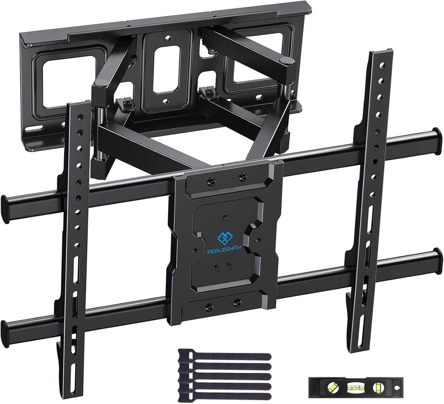 PERLESMITH TV Beugel, Voor 37-85 Inch TVs tot 60 kg, Draaibaar Kantel en Uitschuifbare TV Muurbeugel 55 65 Inch, max. VESA 600x400 mm PSPILFK1