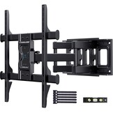 PERLESMITH TV Beugel, Voor 37-85 Inch TVs tot 60 kg, Draaibaar Kantel en Uitschuifbare TV Muurbeugel 55 65 Inch, max. VESA 600x400 mm PSPILFK1