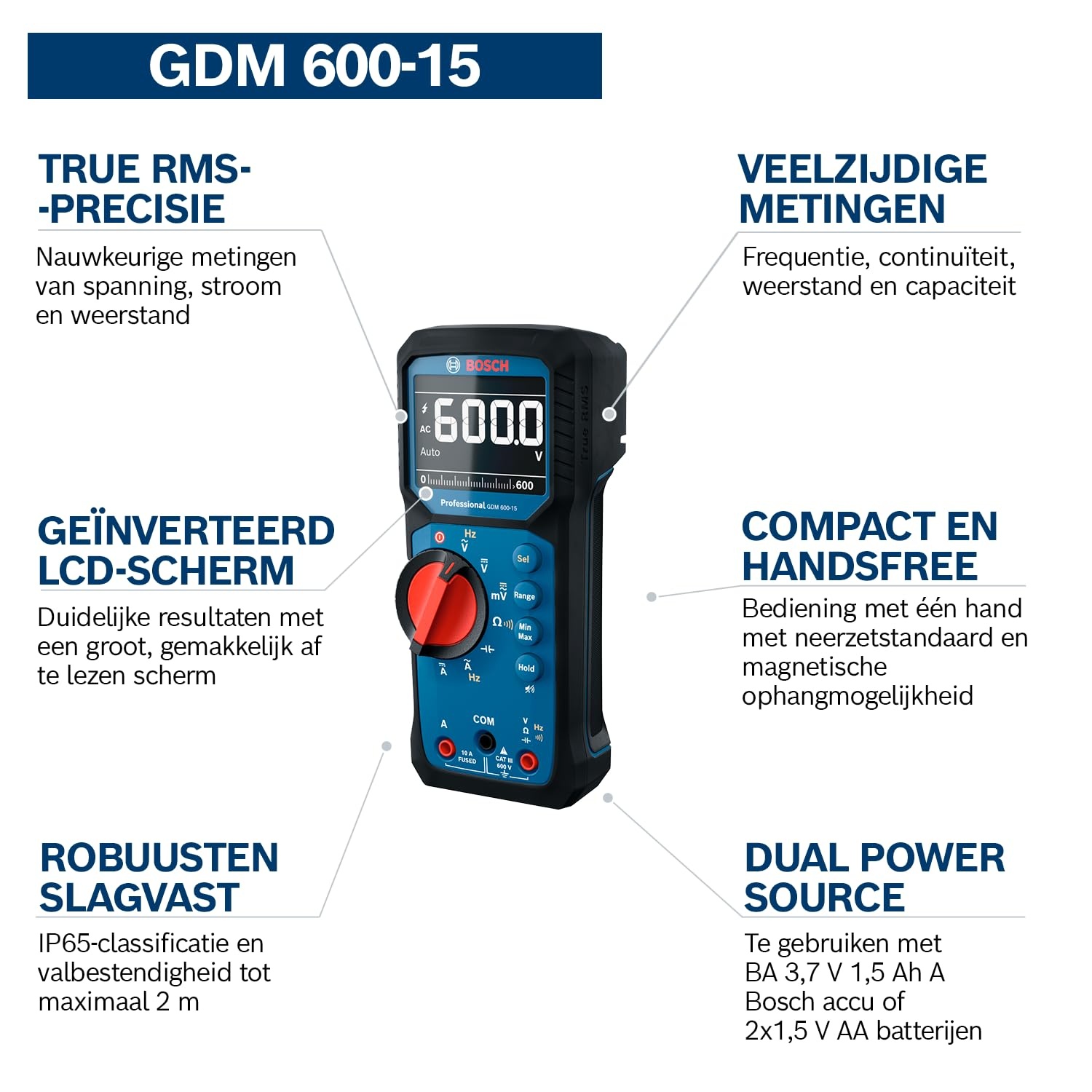 Bosch Professional digitale multimeter GDM 600-15