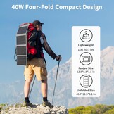 MHPOWOS Opvouwbaar Zonnepaneel 40W - Draagbare Oplader voor Outdoor