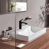 hansgrohe Vivenis ééngreeps wastafelmengkraan 110 met trekwaste, mat zwart, 75020670