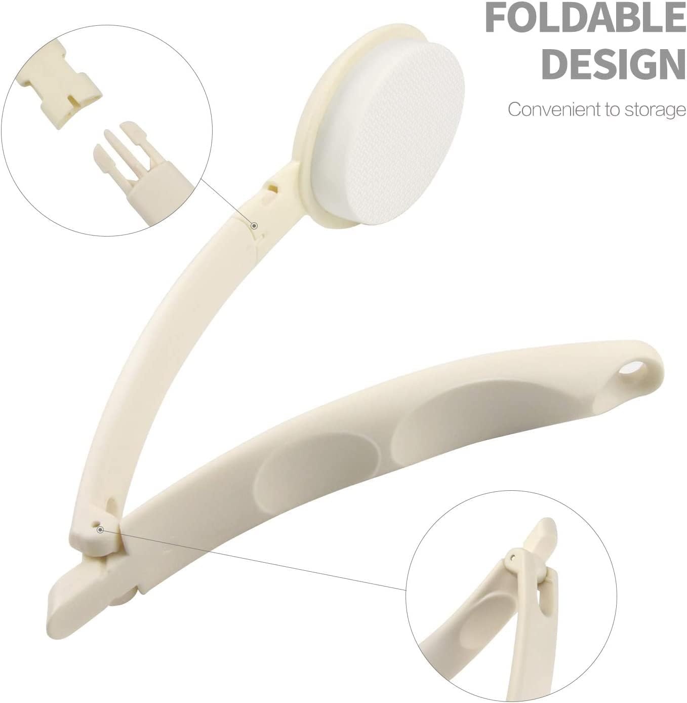LFJ Lotion Applicator voor Rug, Back Cream Applicator Opvouwbare Lange Steel Spons Hulpje voor Zonnebrandcrème Mannen Vrouwen