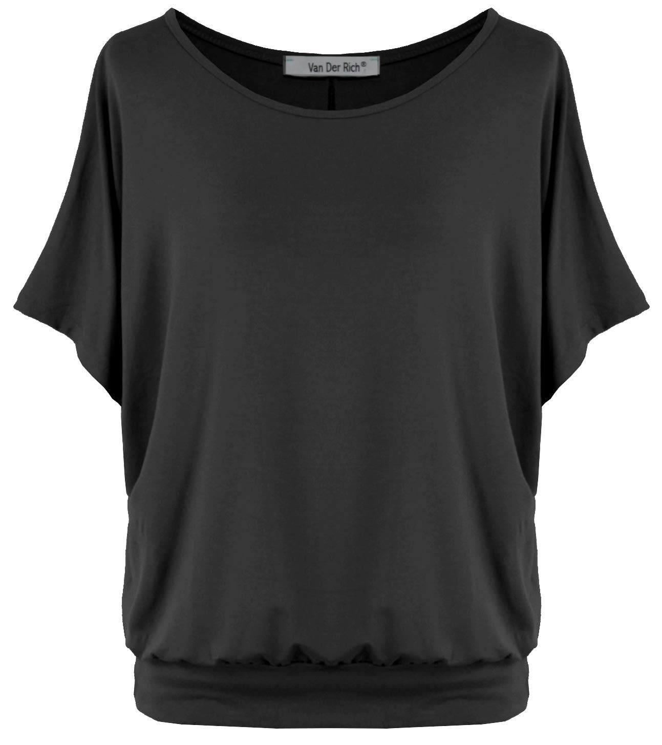 Van Der Rich Oversized Dames T-shirt met Vleermuismouwen