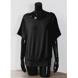 Van Der Rich Oversized Dames T-shirt met Vleermuismouwen