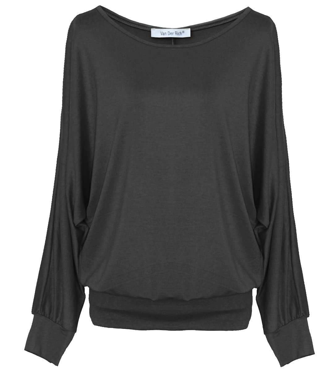 Van Der Rich Oversized Dames T-shirt met Vleermuismouwen