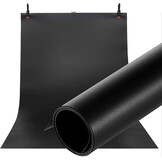 Selens 120 x 240 cm PVC-achtergrond voor Fotografie, Zwarte Achtergrond
