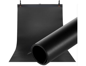 Selens 120 x 240 cm PVC-achtergrond voor Fotografie, Zwarte Achtergrond