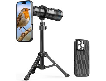 APEXEL Draagbare telelens met geïntegreerde beschermhoes voor iPhone 16 Pro – 36-voudige lens met statiefaansluiting - Maat 36X-16 Pro