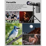 APEXEL Draagbare telelens met geïntegreerde beschermhoes voor iPhone 16 Pro – 36-voudige lens met statiefaansluiting - Maat 36X-16 Pro