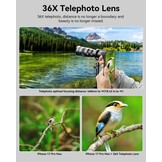 APEXEL Draagbare telelens met geïntegreerde beschermhoes voor iPhone 16 Pro – 36-voudige lens met statiefaansluiting - Maat 36X-16 Pro