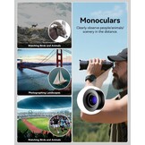 APEXEL Draagbare telelens met geïntegreerde beschermhoes voor iPhone 16 Pro – 36-voudige lens met statiefaansluiting - Maat 36X-16 Pro
