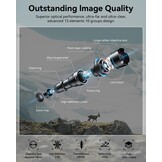 APEXEL Draagbare telelens met geïntegreerde beschermhoes voor iPhone 16 Pro – 36-voudige lens met statiefaansluiting - Maat 36X-16 Pro