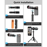 APEXEL Draagbare telelens met geïntegreerde beschermhoes voor iPhone 16 Pro – 36-voudige lens met statiefaansluiting - Maat 36X-16 Pro