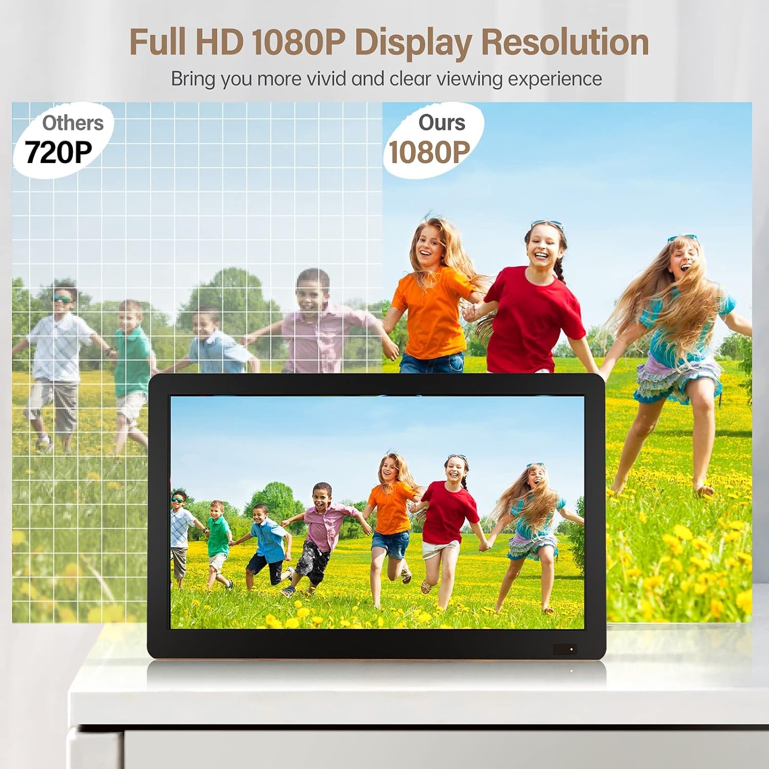 DESOBRY 14-inch Draagbare TV met DVB-T2 HD Antenne en Accu - Zwart