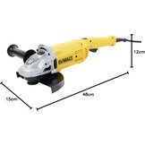 Dewalt,DWALT DWE492-QS haakse slijper, 230 mm, 2200 W,48 x 12 x 15 cm,meerkleurig (zwart/geel).