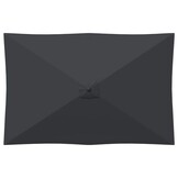 vidaXL Tuinparasol 200 x 300 cm Polyester Rechthoekig Antracietkleurig