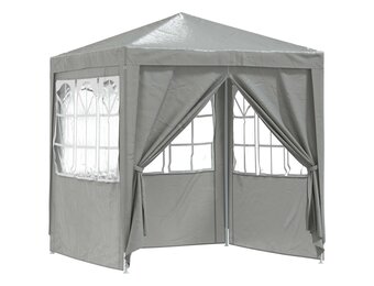 vidaXL Partytent 200 x 200 x 240 cm Lichtgrijs PE en staal