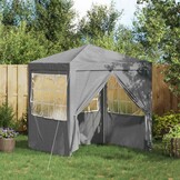 vidaXL Partytent 200 x 200 x 240 cm Lichtgrijs PE en staal